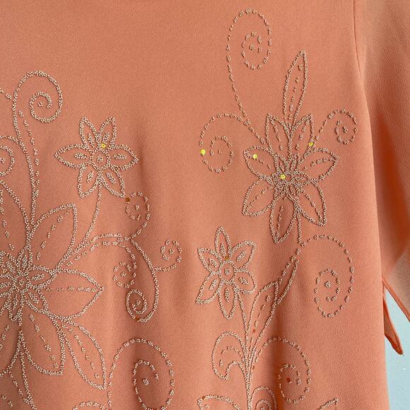 X-NOVA USA Embellished, Sequin, Flutter Sleeve, Flowy Fairy Blouse  - Size XXl - Picture 7 of 7